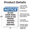 Signmission Do Not Enter When Laser In Use OSHA Notice Sign, Aluminum, 7in W x 10in L, 2PK OS-2PACK-NS-A-710-V-11245 - alternate 2